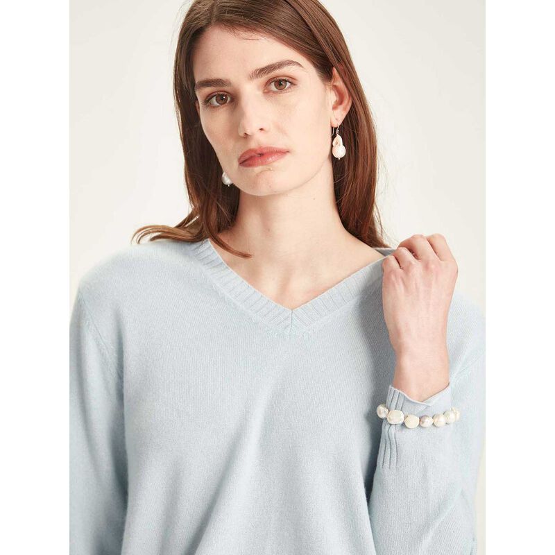 Caroline Sills Kari Cashmere V-Sweater image number 2